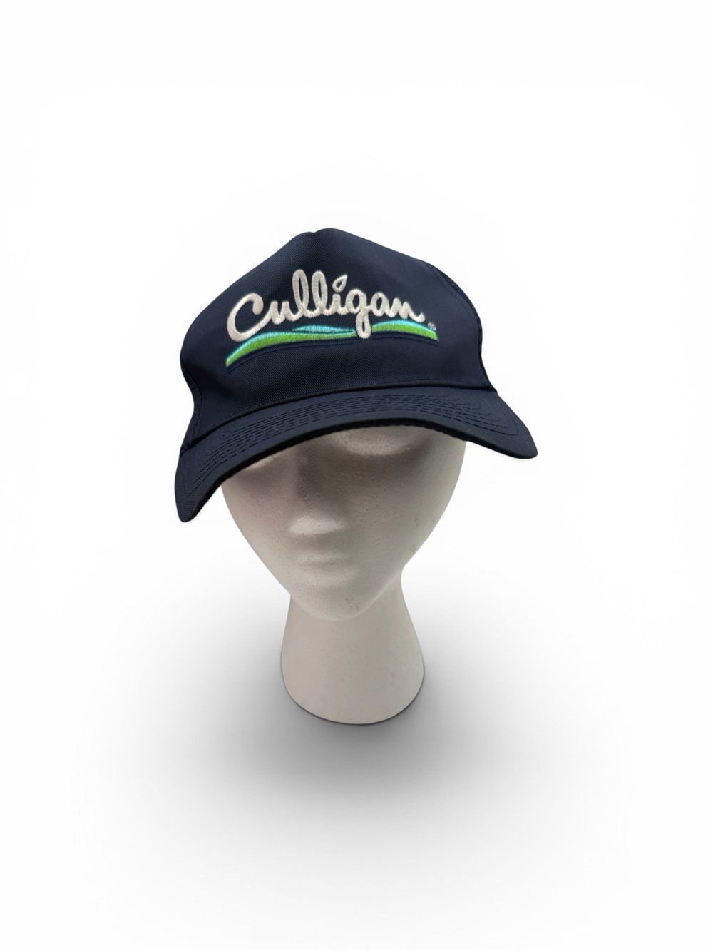 Vintage Culligan Embroidered Navy Wave Logo Trucker Cap- 90s/Y2K